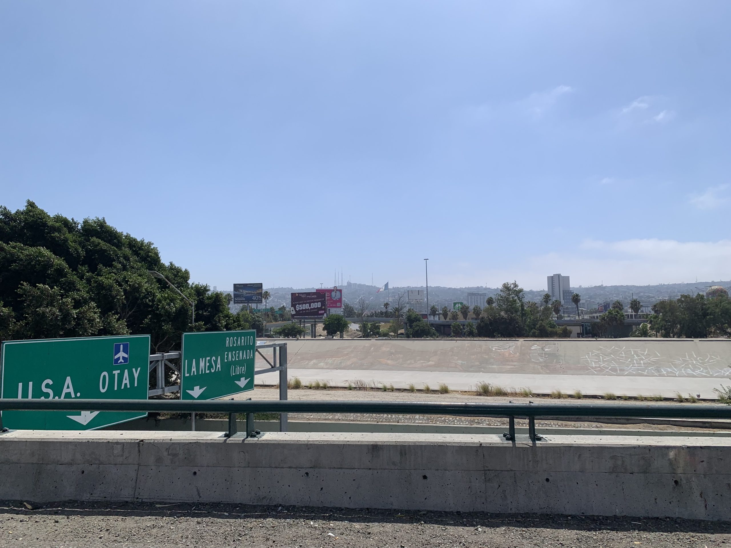 Skyline view of modern towers and medical clinics in Zona Rio Tijuana